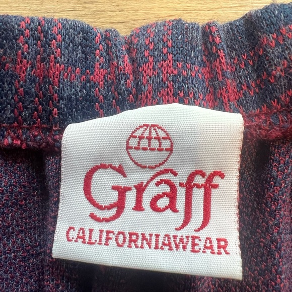 Graff California Wear Vintage Pleated Purple/Blue Midi Skirt Preppy School girl - Picture 4 of 7